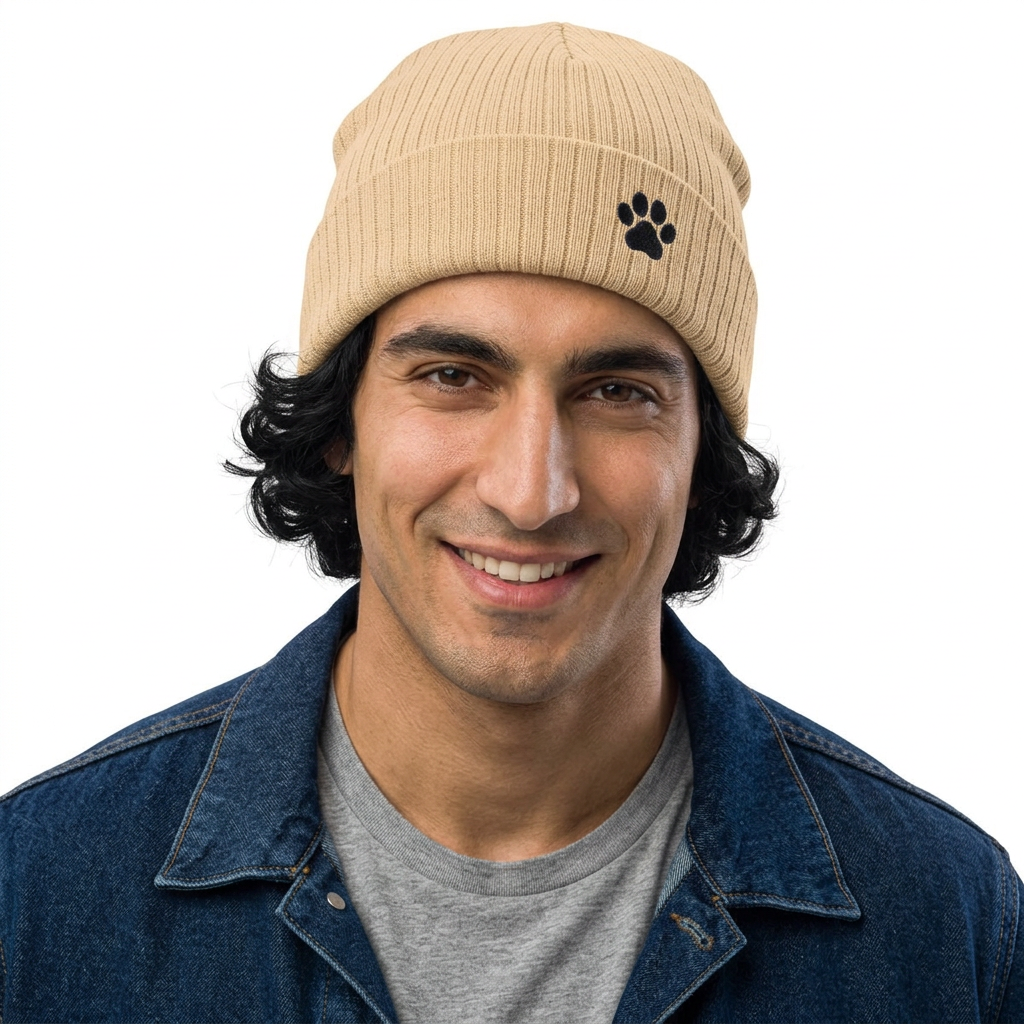 Embroidered Paw Print Hat, Dog Lover Beanie,Dog Paw Beanie, Embroidered Paw Print Hat, Dog Lover Beanie, Cute Winter Hat, Dog Mom Gift, Dog Dad Gift, Cozy Dog Lover Hat