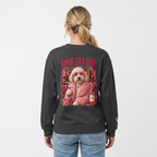 Rosé All Day Doodle Mom Sweatshirt, Vintage Dog Lover Crewneck, Pink Doodle Graphic, Gift for Wine & Doodle Lovers