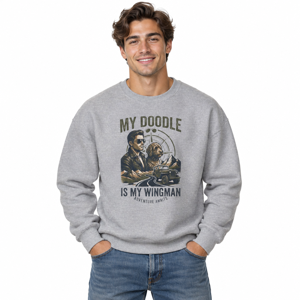 My Doodle Is My Wingman Shirt - Funny Doodle Dog Tee - Goldendoodle & Labradoodle Lover Gift