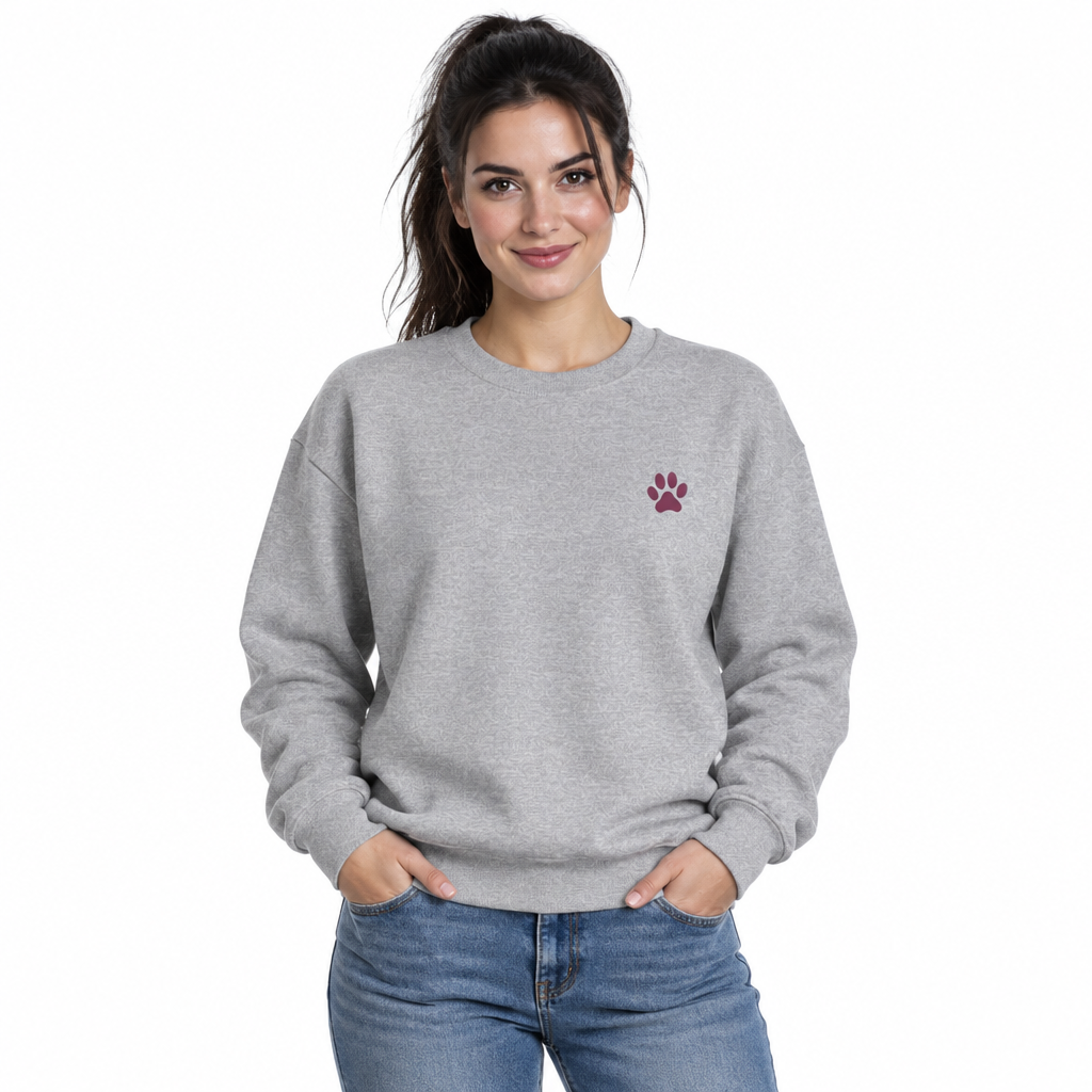 Doodle Mom - Doodles Make Everything Better Purple Heart Sweatshirt - Life’s better with paws, love, and a little retro groove.