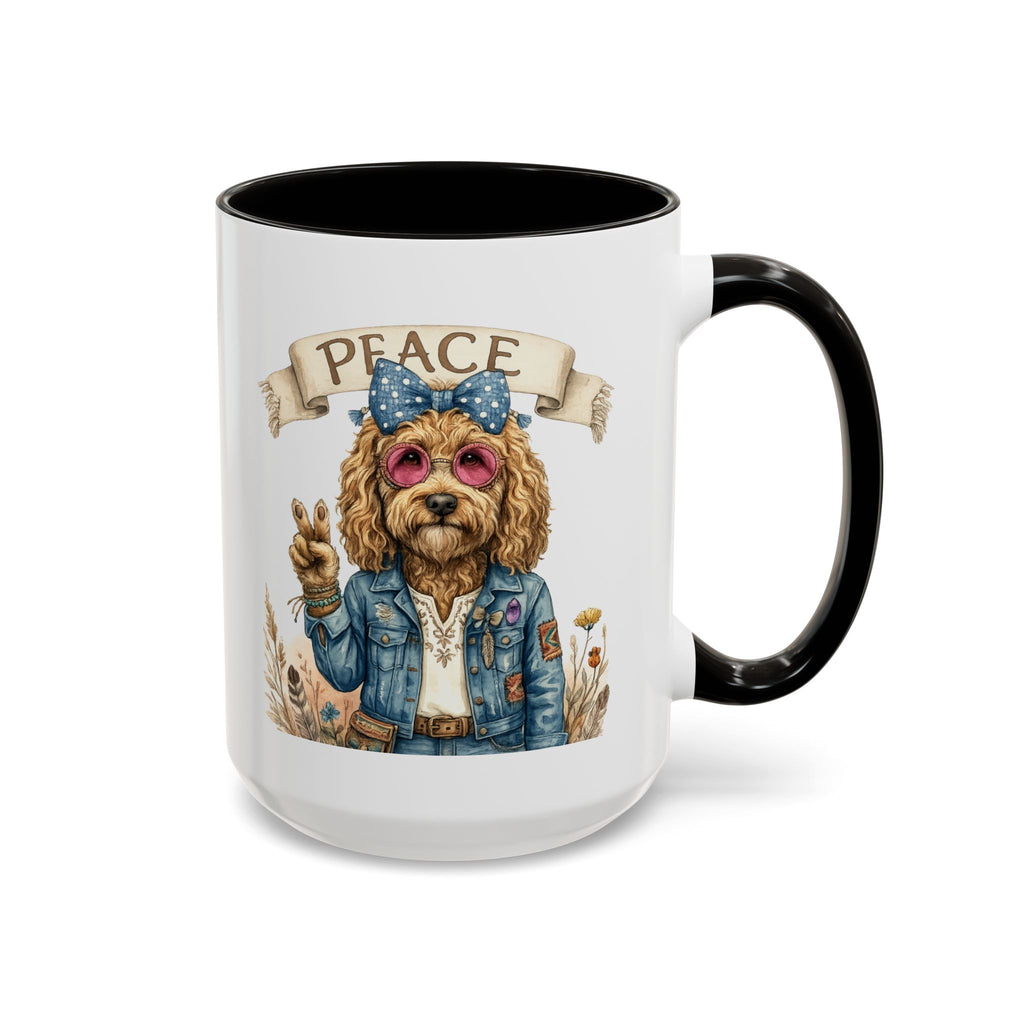 Peace Pup Hippie Mug — Select 11 oz or 15 oz