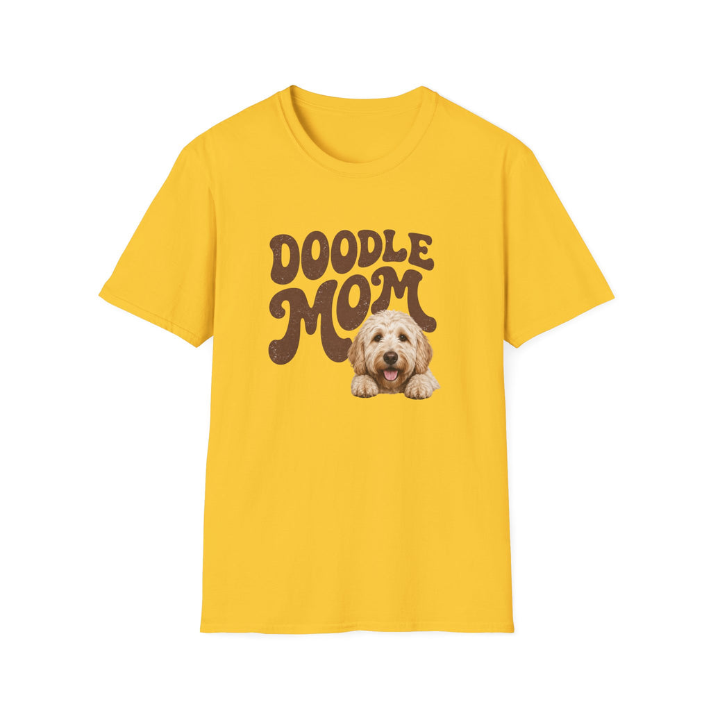 Retro Doodle Mom T-Shirt - Groovy style. Doodle love. Momma pride.