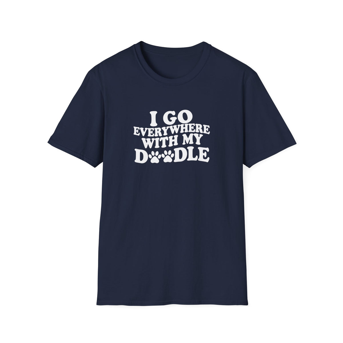 I Go Everywhere With My Doodle Shirt, Funny Doodle Mom Tee, Goldendoodle Lover Gift, Dog Walking T-Shirt, Doodle Adventure Top