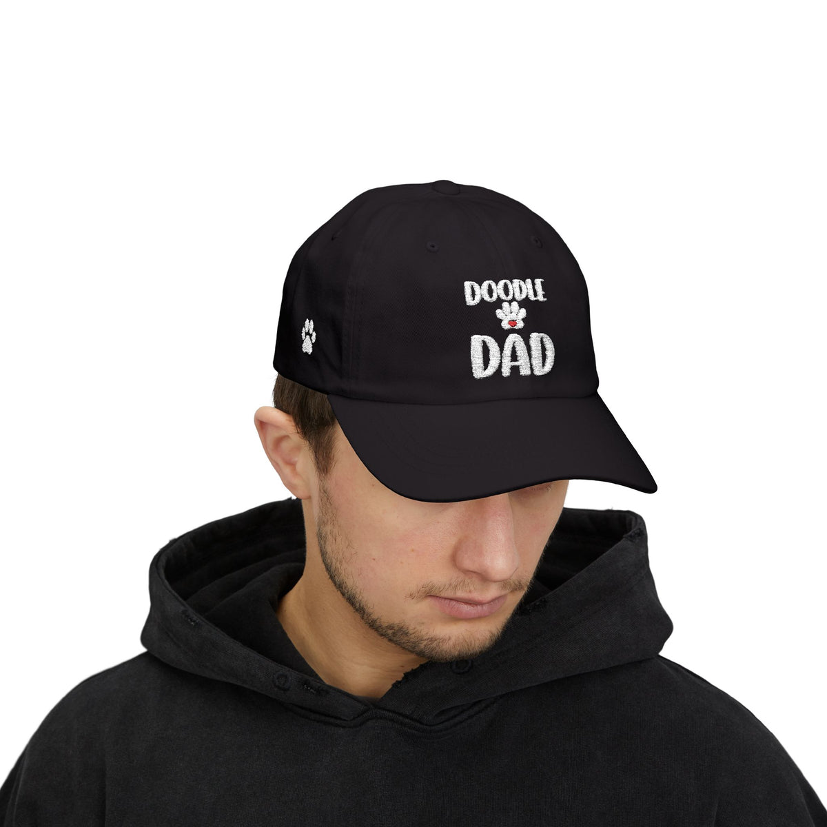 Mens - Doodle Dad Embroidered Baseball Cap, Dog Dad Hat With Paw Print, Goldendoodle Dad Gift, Adjustable Doodle Lover Hat