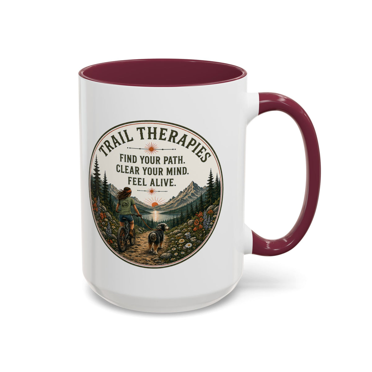 Hiking Trails Therapy Mug - Select 11 oz or 15 oz