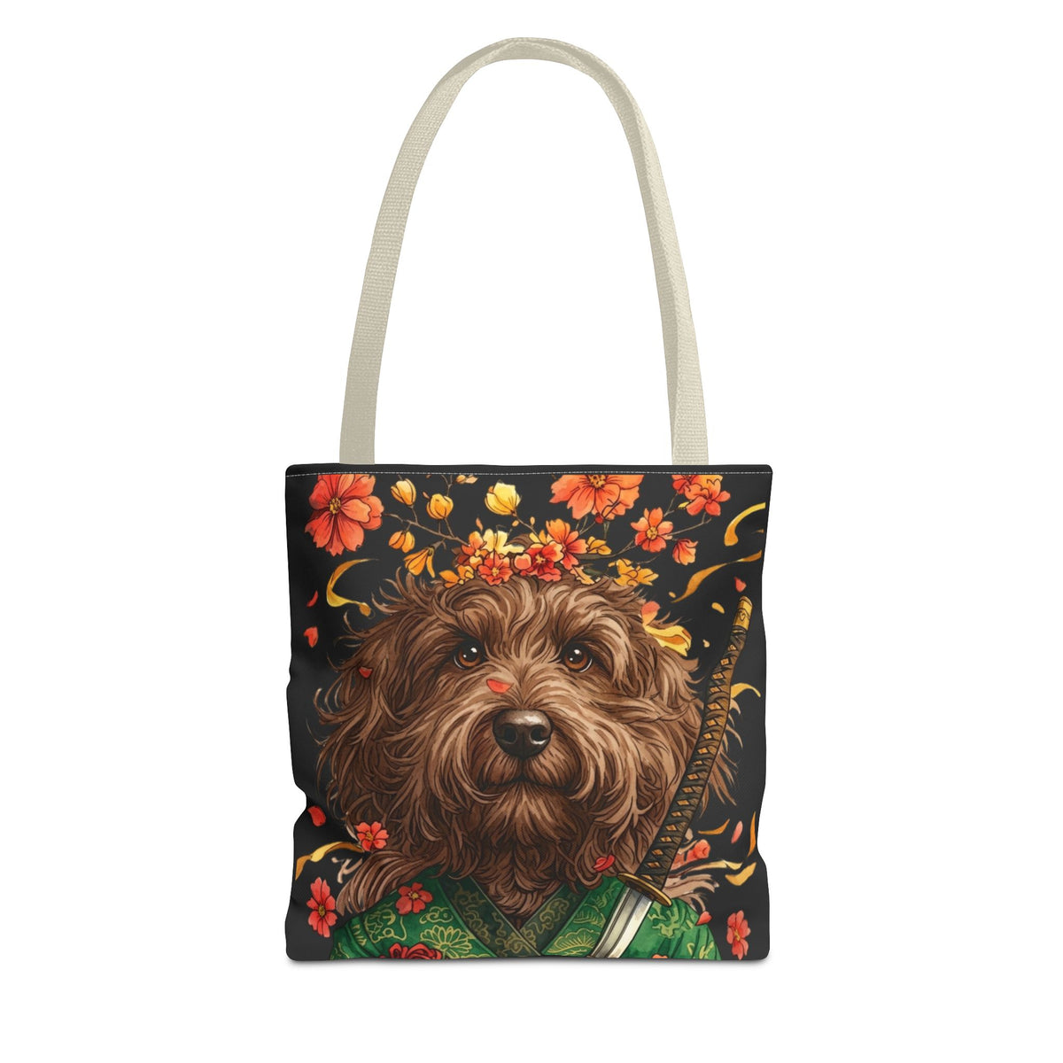 Samurai Doodle Tote Bag, My Doodle Has Samurai Spirit - Unique Doodle Mom Bag