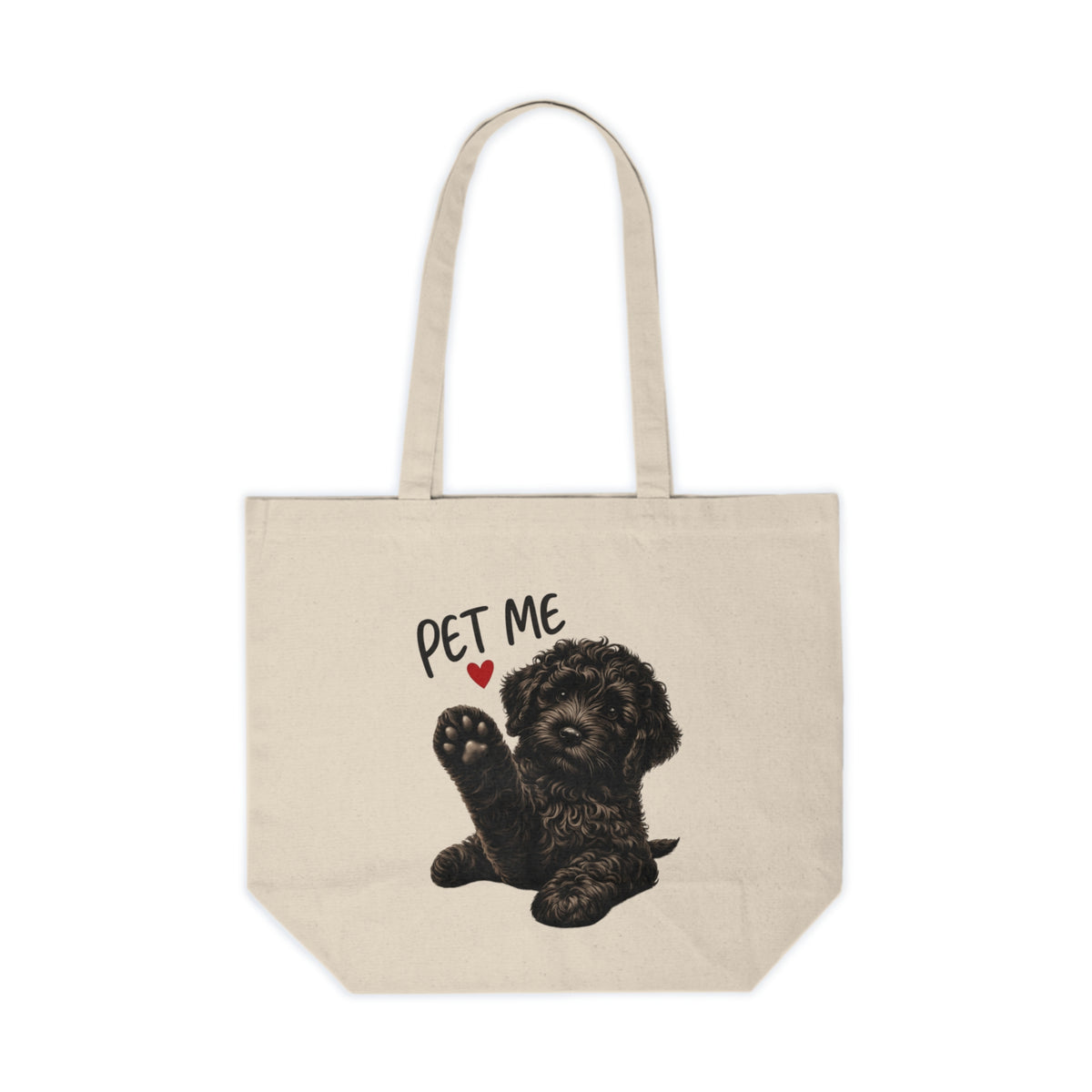 Pet Me Doodle Tote Bag, Cute Doodle Dog Canvas Bag, Goldendoodle Mom Gift, Dog Lover Shopping Tote, Puppy Mom Shoulder Bag