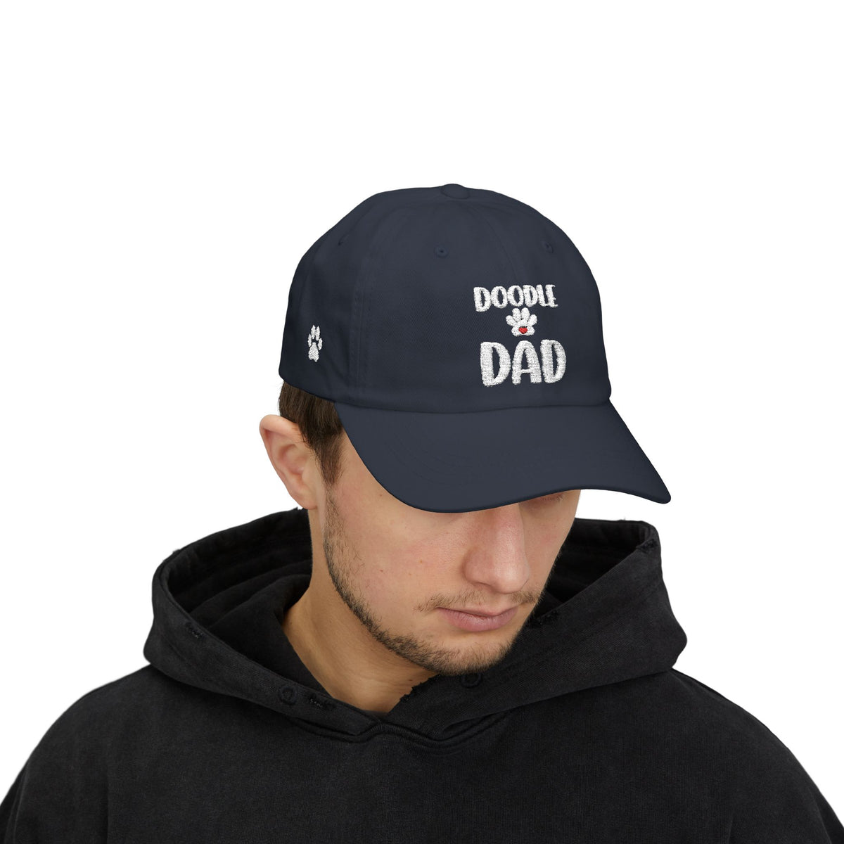Mens - Doodle Dad Embroidered Baseball Cap, Dog Dad Hat With Paw Print, Goldendoodle Dad Gift, Adjustable Doodle Lover Hat