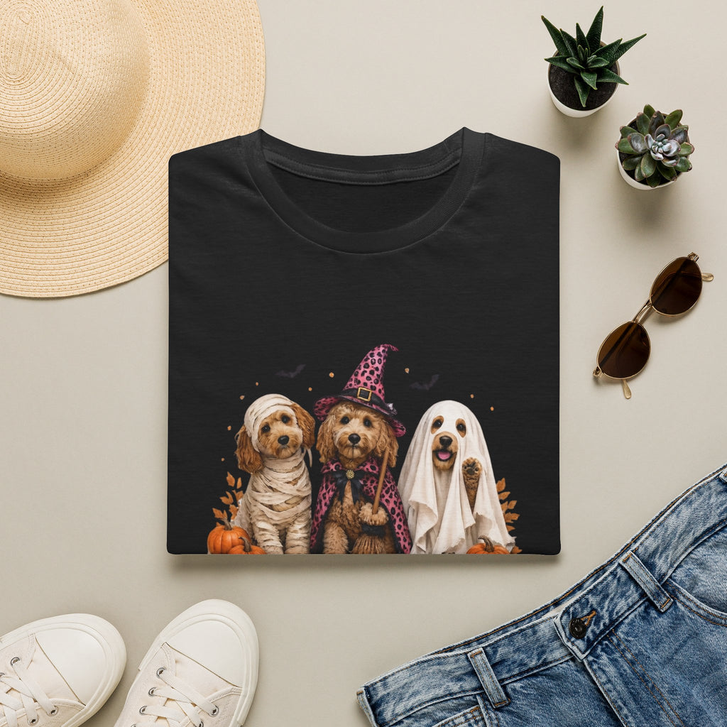 Boo Crew Halloween T-Shirt - Spooky Charm of Cute Dogs in Costumes