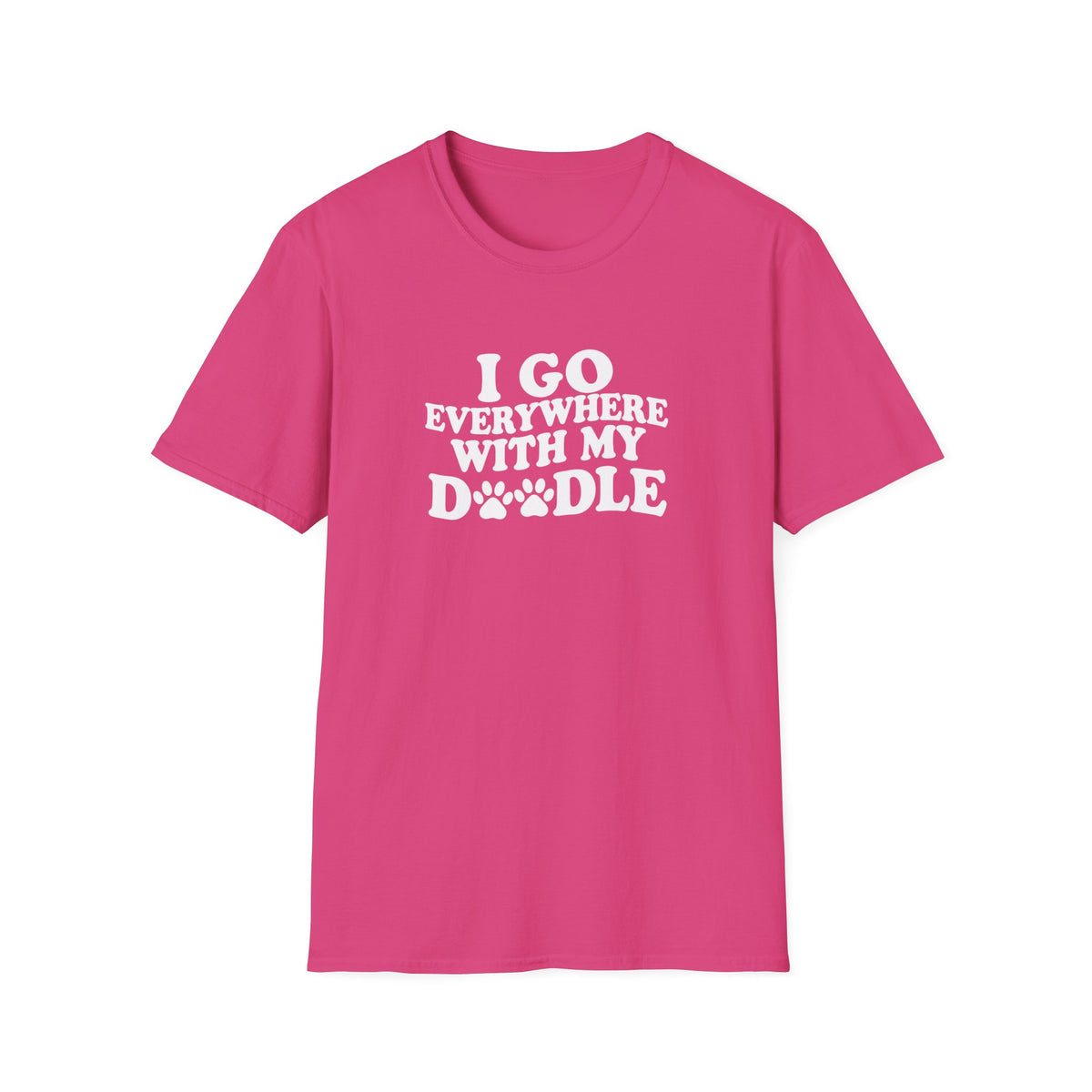 I Go Everywhere With My Doodle Shirt, Funny Doodle Mom Tee, Goldendoodle Lover Gift, Dog Walking T-Shirt, Doodle Adventure Top