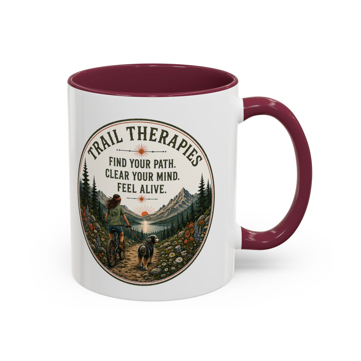 Hiking Trails Therapy Mug - Select 11 oz or 15 oz