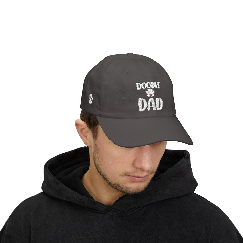 Mens - Doodle Dad Embroidered Baseball Cap, Dog Dad Hat With Paw Print, Goldendoodle Dad Gift, Adjustable Doodle Lover Hat