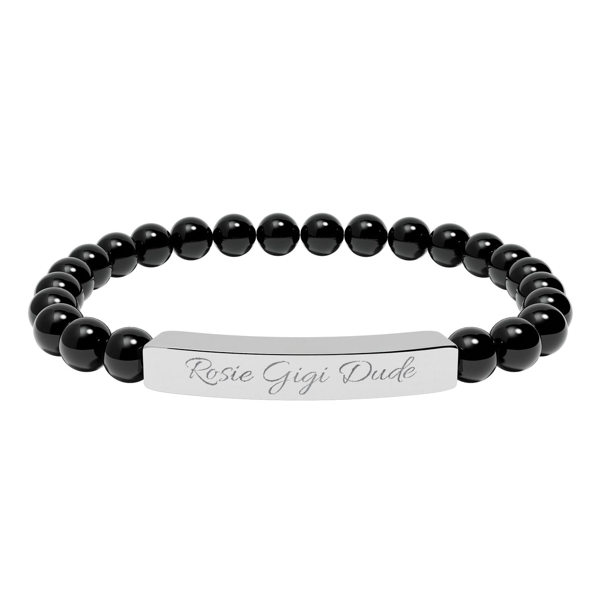 Personalized Natural Stone Bracelet  - Choose Your Stone  - Choose Your Dogs Name