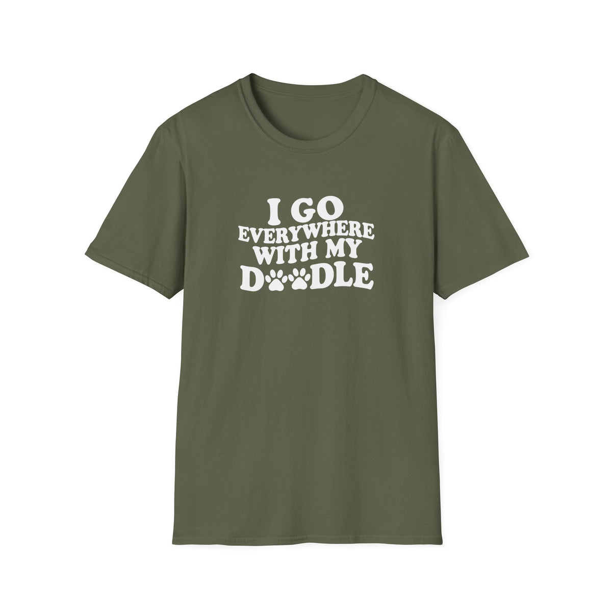 I Go Everywhere With My Doodle Shirt, Funny Doodle Mom Tee, Goldendoodle Lover Gift, Dog Walking T-Shirt, Doodle Adventure Top