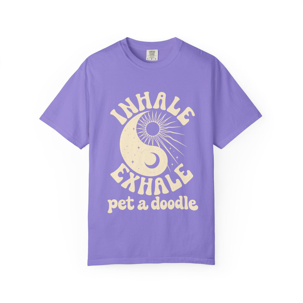Inhale Exhale Pet a Doodle Shirt - Funny Doodle Dog Mom T-Shirt - Goldendoodle Labradoodle Bernedoodle Gift -Dog Lover Tee