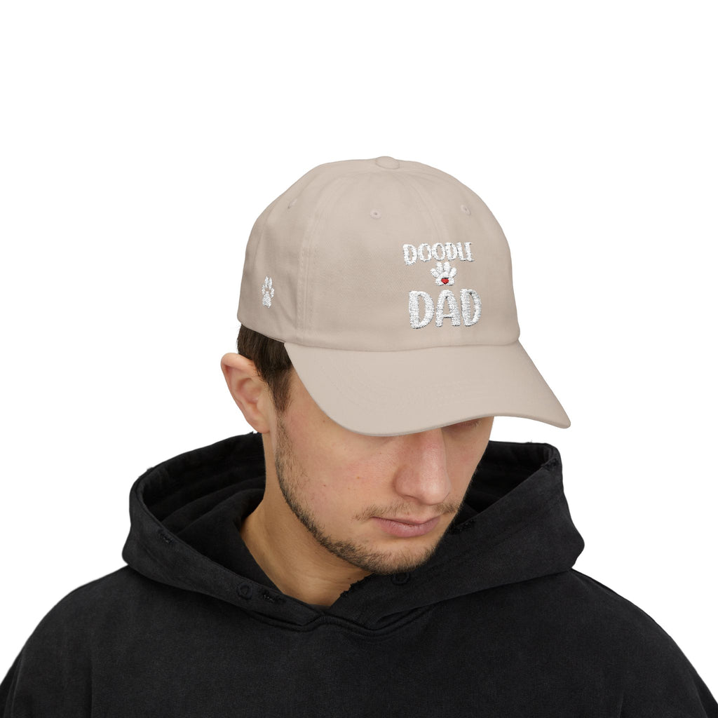 Mens - Doodle Dad Embroidered Baseball Cap, Dog Dad Hat With Paw Print, Goldendoodle Dad Gift, Adjustable Doodle Lover Hat