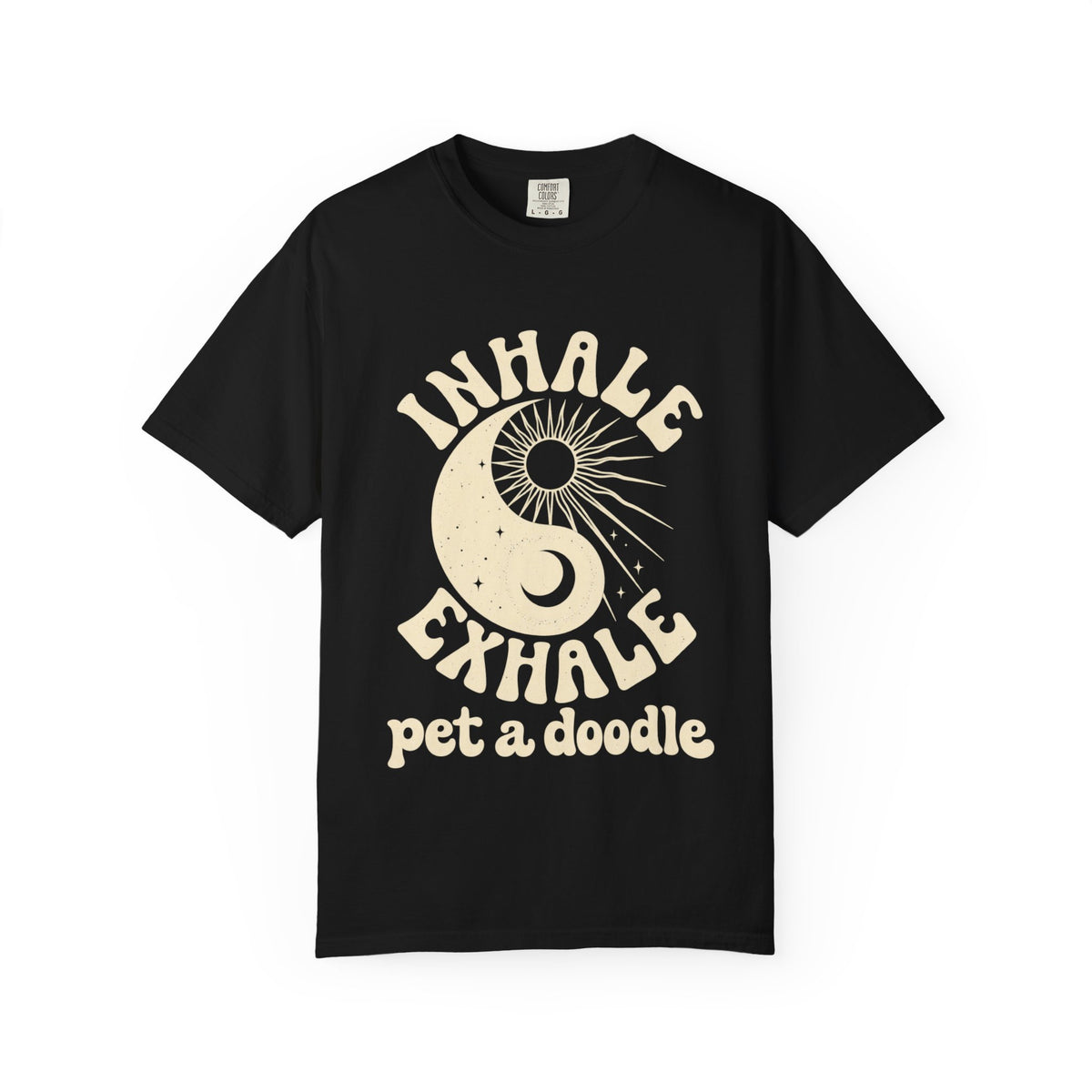 Inhale Exhale Pet a Doodle Shirt - Funny Doodle Dog Mom T-Shirt - Goldendoodle Labradoodle Bernedoodle Gift -Dog Lover Tee