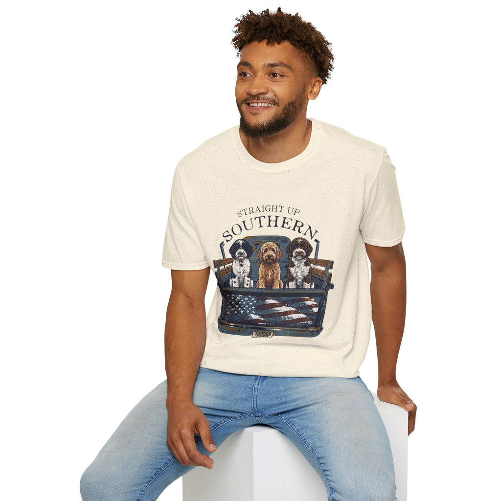 Southern Dogs T-Shirt — Where the road is open and the dogs ride along.
