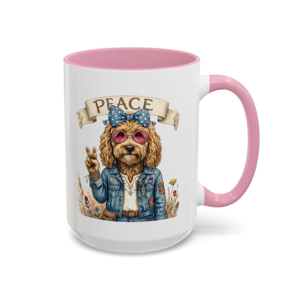 Peace Pup Hippie Mug — Select 11 oz or 15 oz