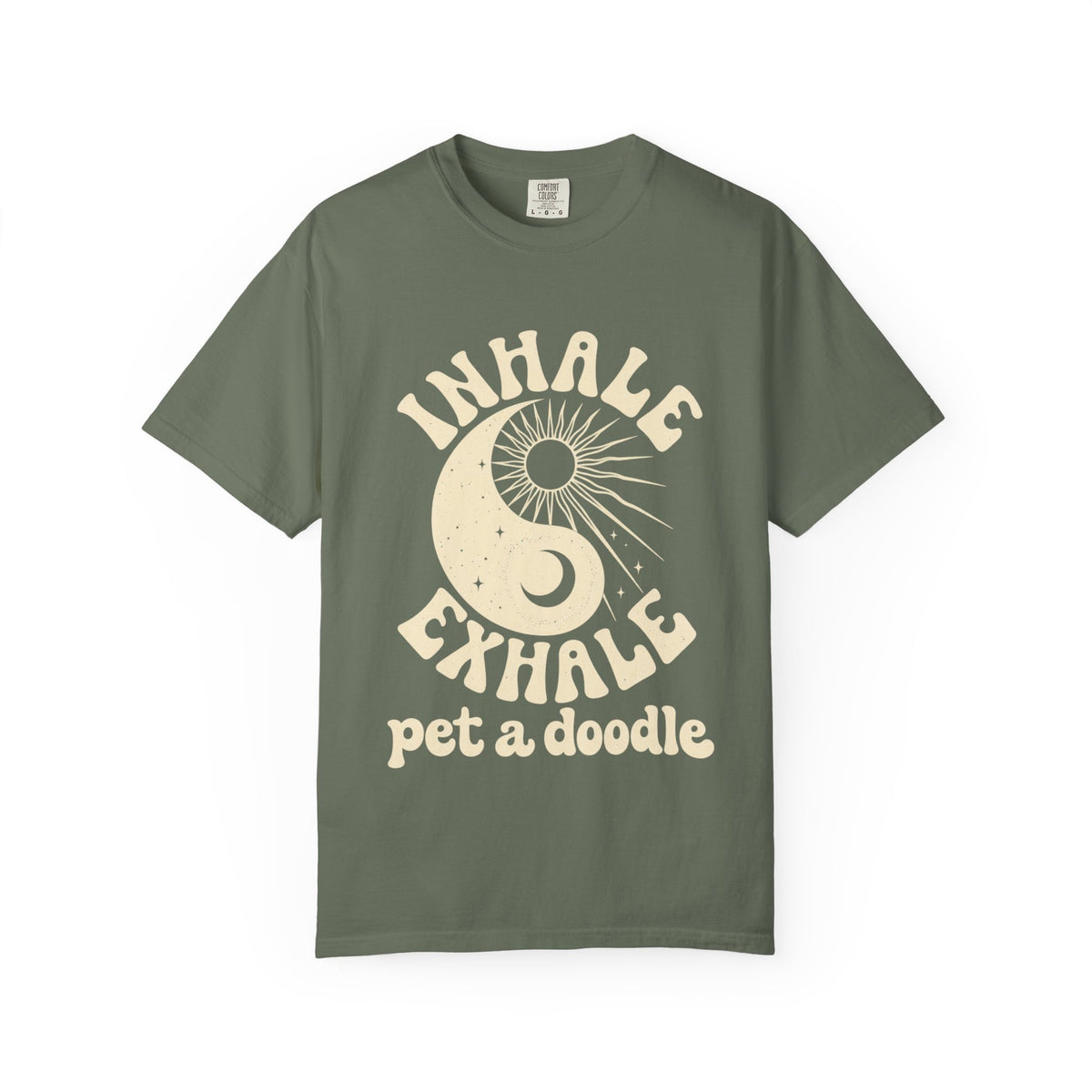 Inhale Exhale Pet a Doodle Shirt - Funny Doodle Dog Mom T-Shirt - Goldendoodle Labradoodle Bernedoodle Gift -Dog Lover Tee