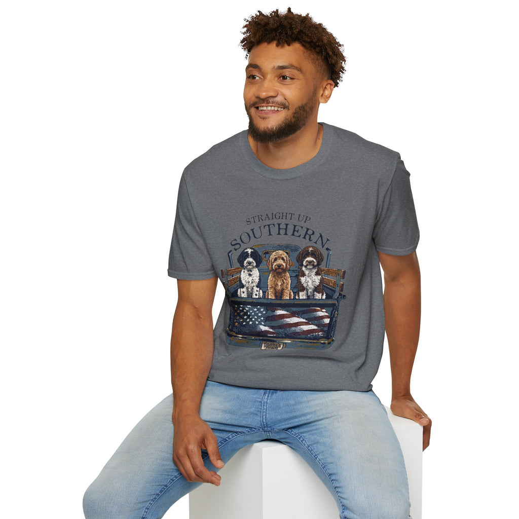 Southern Dogs T-Shirt — Where the road is open and the dogs ride along.