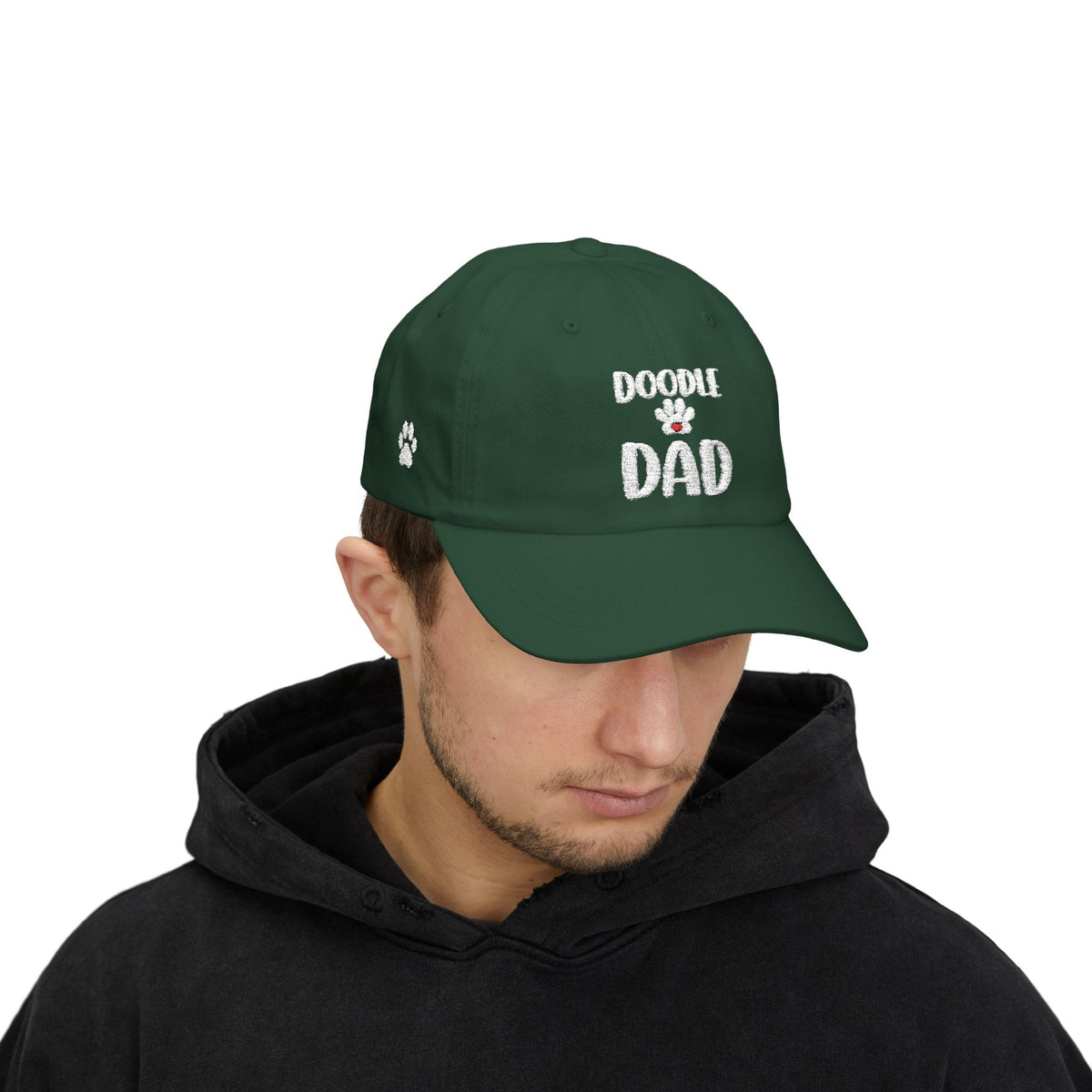 Mens - Doodle Dad Embroidered Baseball Cap, Dog Dad Hat With Paw Print, Goldendoodle Dad Gift, Adjustable Doodle Lover Hat