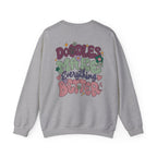 Doodle Mom - Doodles Make Everything Better Purple Heart Sweatshirt - Life’s better with paws, love, and a little retro groove.