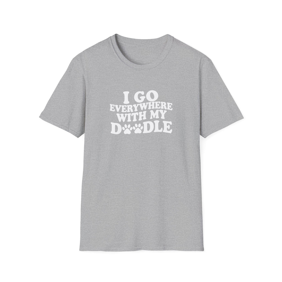 I Go Everywhere With My Doodle T-Shirt – Funny Doodle Mom Tee – Goldendoodle Adventure Shirt