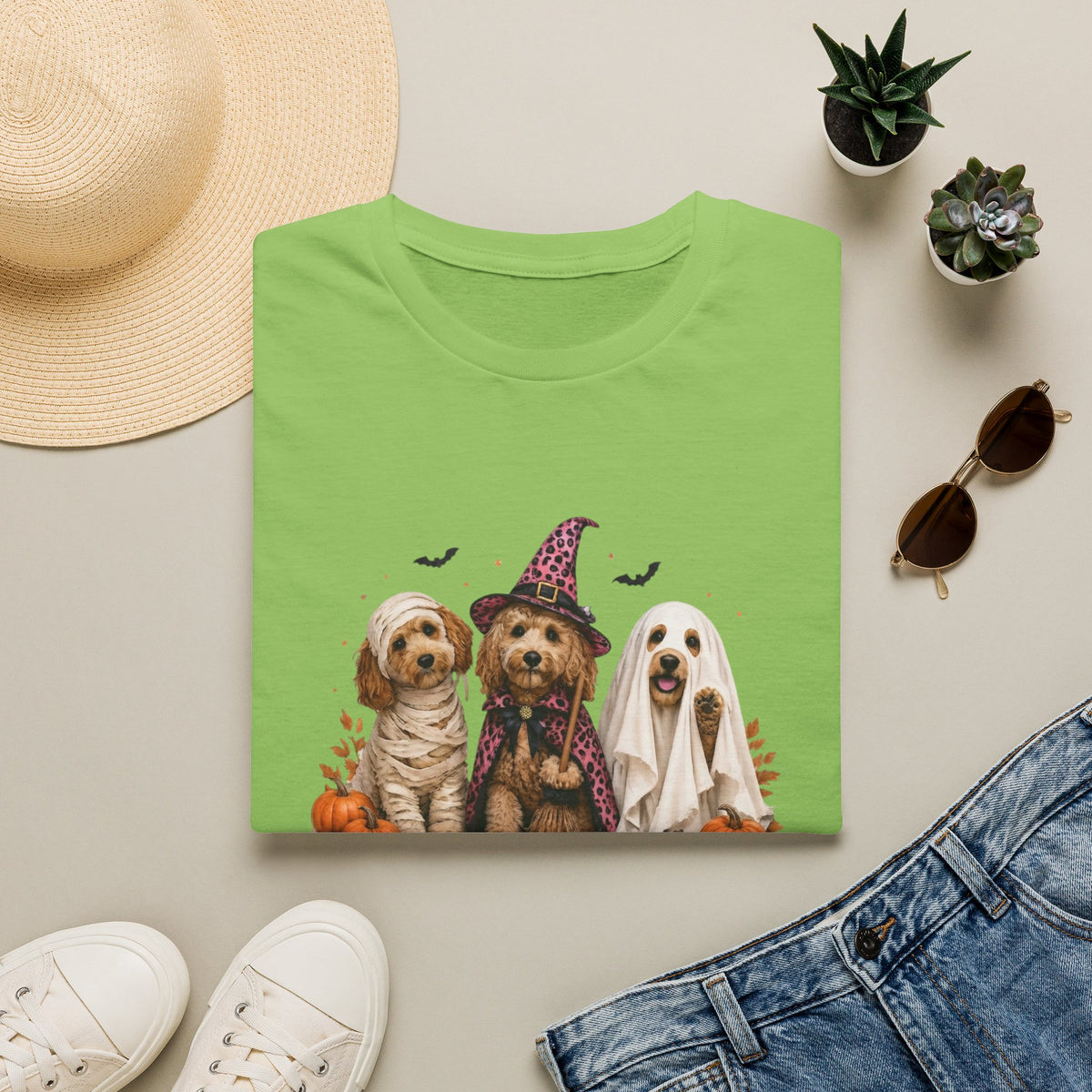 Boo Crew Halloween T-Shirt - Spooky Charm of Cute Dogs in Costumes