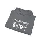 I'm A Simple Woman Hoodie, Funny Women Sweatshirt, Wine Lover Gifts, Coffee Lover Shirt, Dog Paw Shirt, Dog Lover Gifts, Dog Owner Hoodie