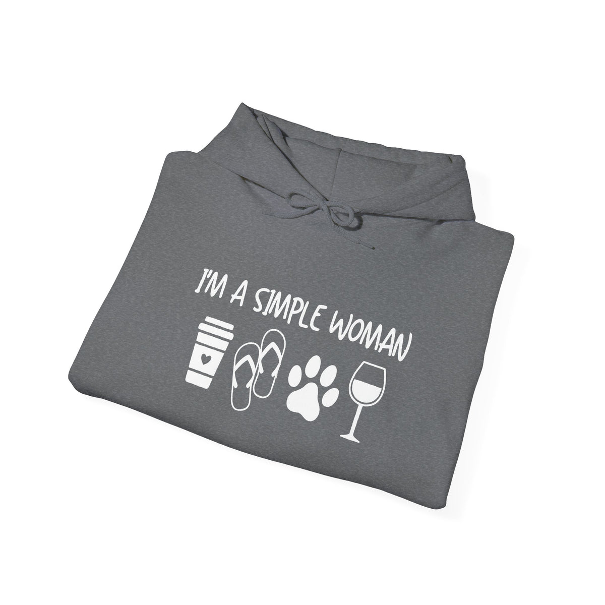 I'm A Simple Woman Hoodie, Funny Women Sweatshirt, Wine Lover Gifts, Coffee Lover Shirt, Dog Paw Shirt, Dog Lover Gifts, Dog Owner Hoodie