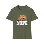 Nope Dog T-Shirt — Snarky Sleeping Puppy Graphic Tee