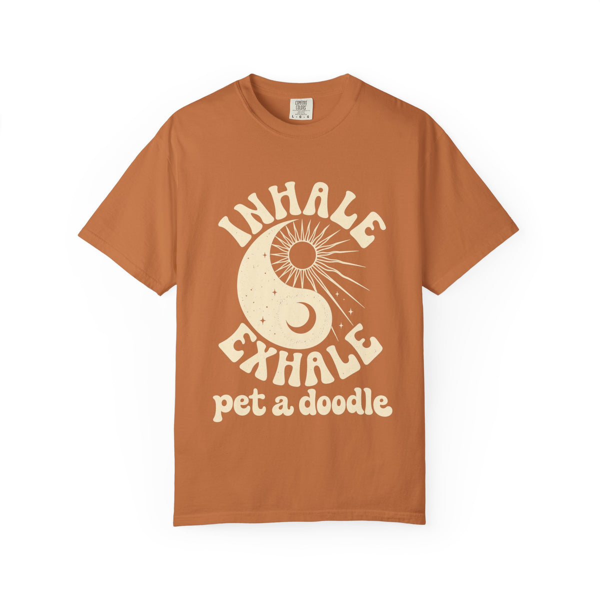 Inhale Exhale Pet a Doodle Shirt - Funny Doodle Dog Mom T-Shirt - Goldendoodle Labradoodle Bernedoodle Gift -Dog Lover Tee