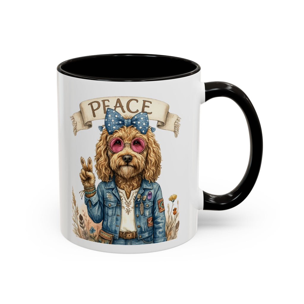 Peace Pup Hippie Mug — Select 11 oz or 15 oz