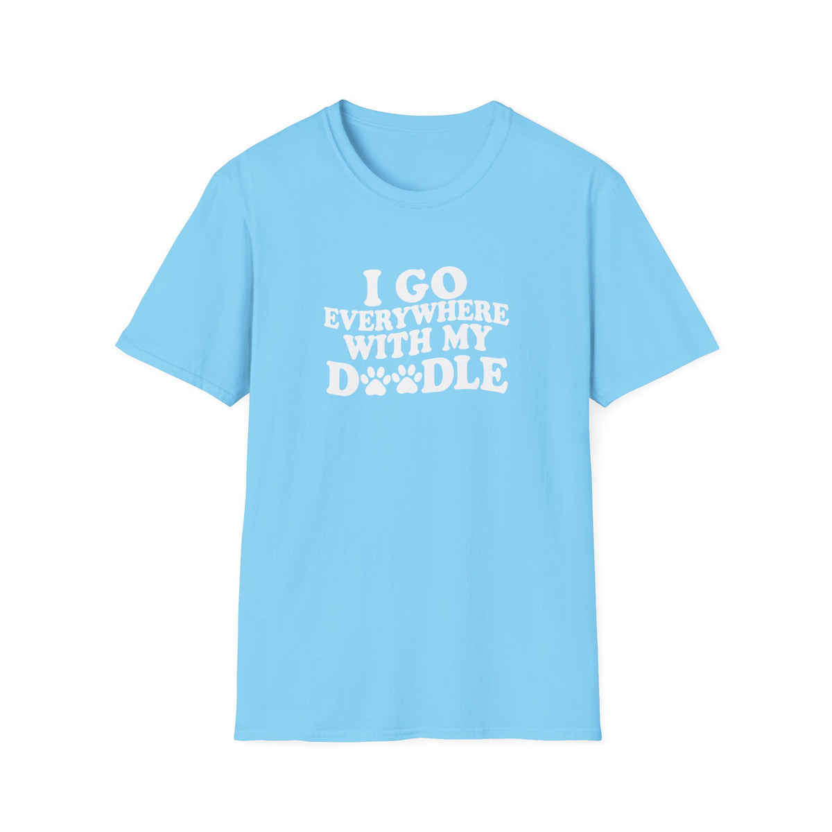 I Go Everywhere With My Doodle Shirt, Funny Doodle Mom Tee, Goldendoodle Lover Gift, Dog Walking T-Shirt, Doodle Adventure Top