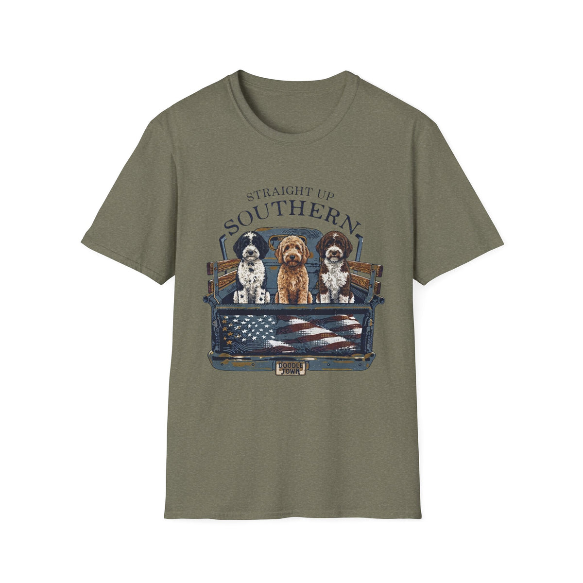 Southern Dogs T-Shirt — Where the road is open and the dogs ride along.
