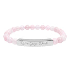 Personalized Natural Stone Bracelet  - Choose Your Stone  - Choose Your Dogs Name