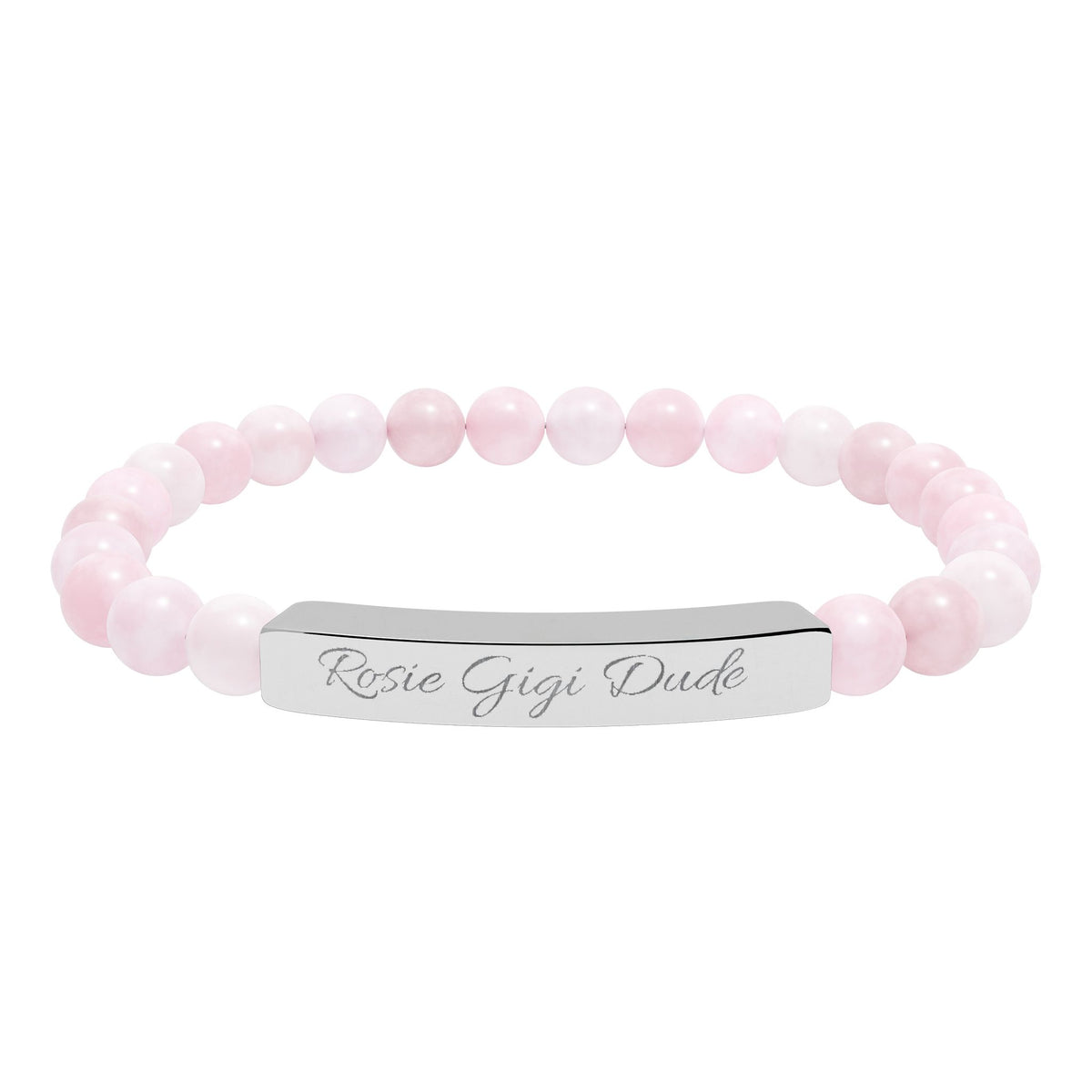 Personalized Natural Stone Bracelet  - Choose Your Stone  - Choose Your Dogs Name