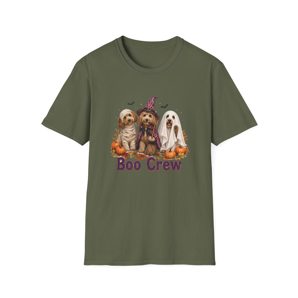 Boo Crew Halloween T-Shirt - Spooky Charm of Cute Dogs in Costumes