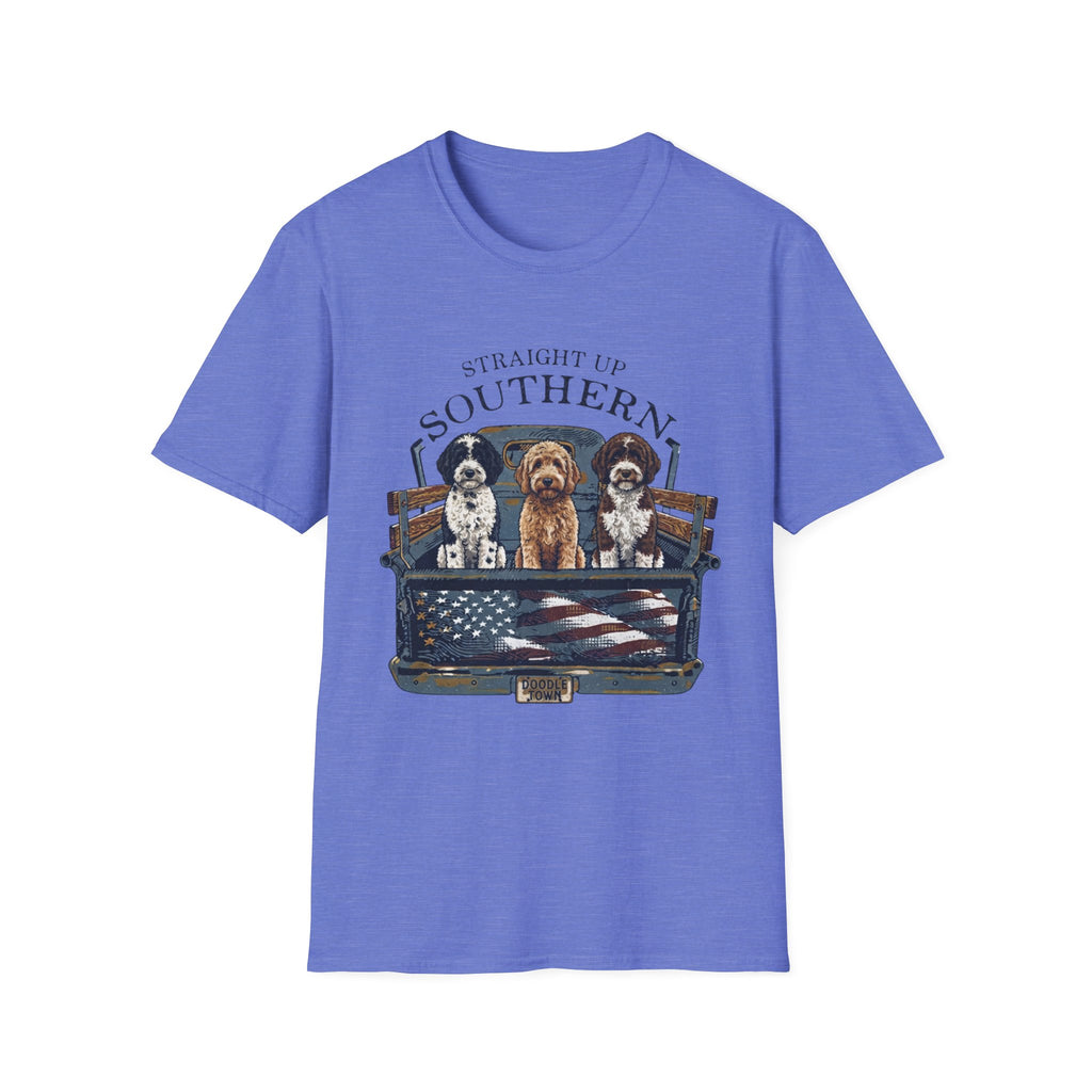 Southern Dogs T-Shirt — Where the road is open and the dogs ride along.