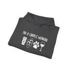 I'm A Simple Woman Hoodie, Funny Women Sweatshirt, Wine Lover Gifts, Coffee Lover Shirt, Dog Paw Shirt, Dog Lover Gifts, Dog Owner Hoodie