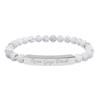 Personalized Natural Stone Bracelet  - Choose Your Stone  - Choose Your Dogs Name