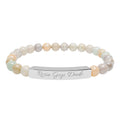 Personalized Natural Stone Bracelet  - Choose Your Stone  - Choose Your Dogs Name