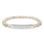 Personalized Natural Stone Bracelet  - Choose Your Stone  - Choose Your Dogs Name