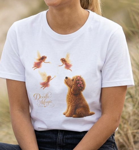 Doodle Lover Magic T-Shirt - Whimsical Fairy Dog Shirt