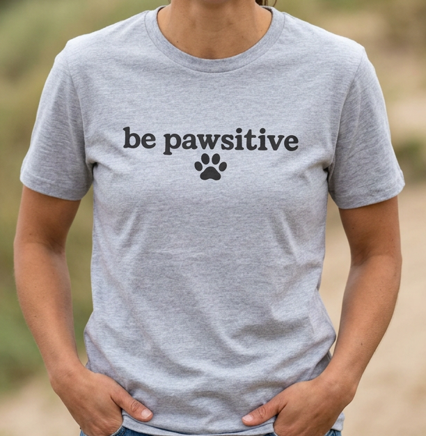 Labradoodle Mom T - Shirt - Be Pawsitive Goldendoodle Mom T-Shirt – Positive Dog Lover Graphic Tee – Funny Doodle Mama Shirt – Soft Unisex Cotton