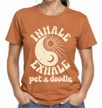 Inhale Exhale Pet a Doodle Shirt - Funny Doodle Dog Mom T-Shirt - Goldendoodle Labradoodle Bernedoodle Gift -Dog Lover Tee