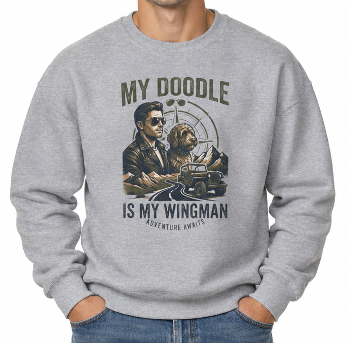 My Doodle Is My Wingman Shirt - Funny Doodle Dog Tee - Goldendoodle & Labradoodle Lover Gift