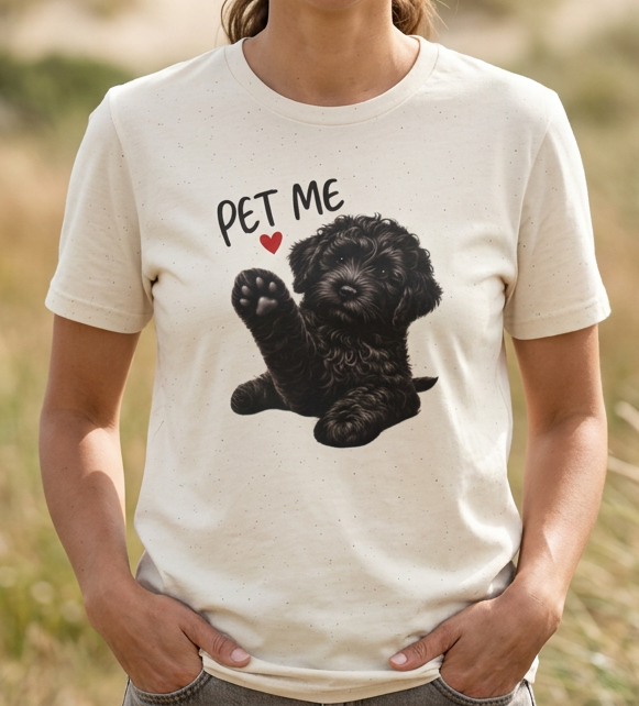 Pet Me, Funny Dog Lover T  - Shirt - Labradoodle Mom Gift