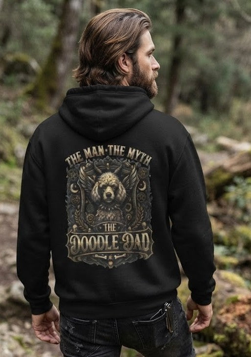 The Man The Myth The Doodle Dad - A vintage inspired retro hoodie